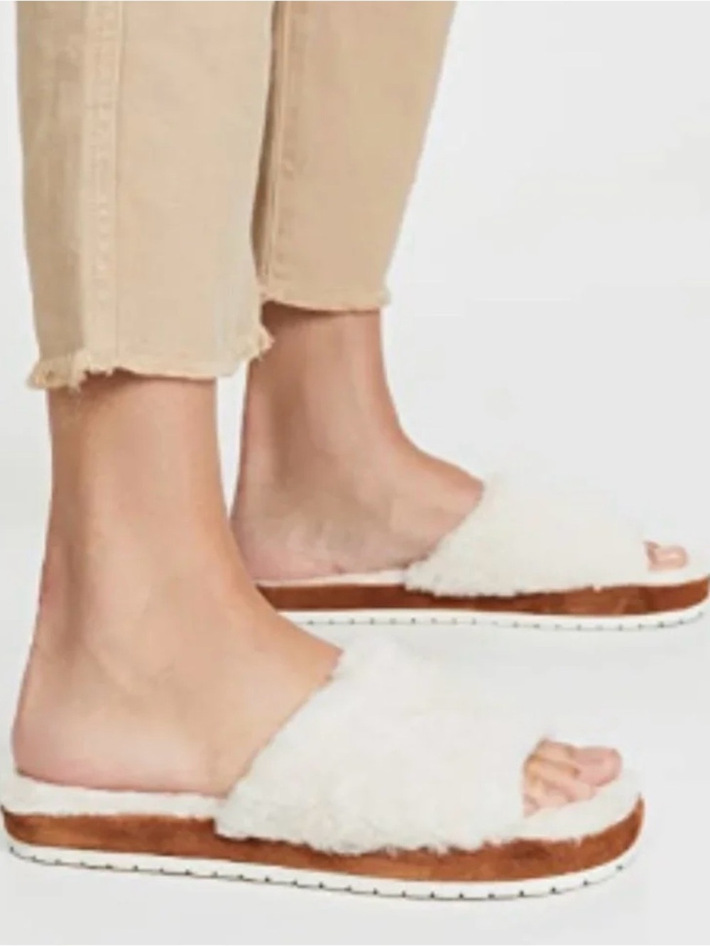 NWOB VINCE Lamb Shearling Kalina Slides